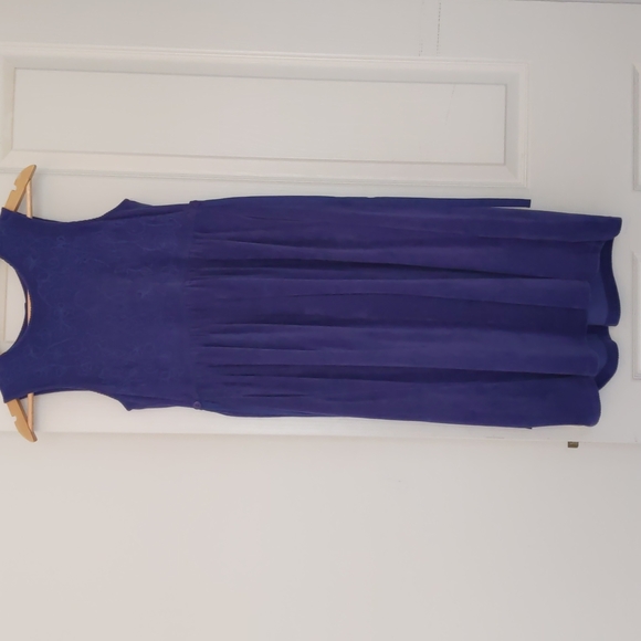Cornelloki by April Cornell blue soft corduroy dress - Picture 2 of 5